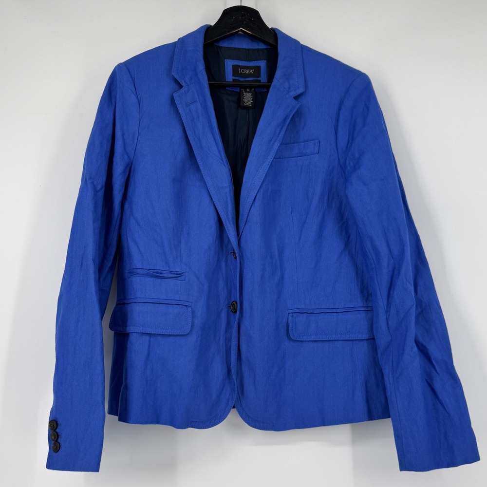 J.Crew Schoolboy Blazer Size 12 Cobalt Blue Metallic READ